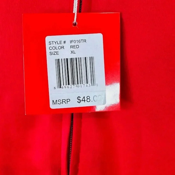 NEW City Lab Zip Up Performance Fleece Track Jacket Zipper Pocket Red Womens XL - Picture 5 of 7